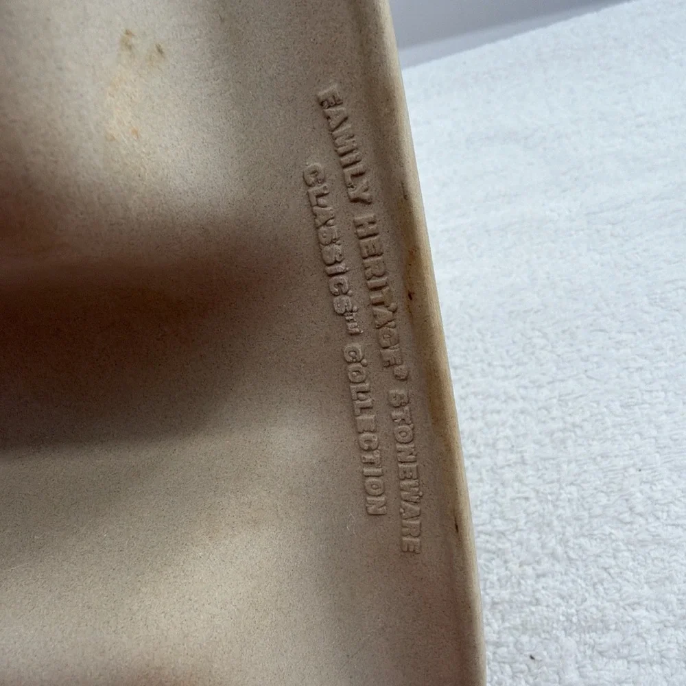 Pampered Chef Mini 4 Loaf Stoneware Bread Pan 15x9 Family Heritage